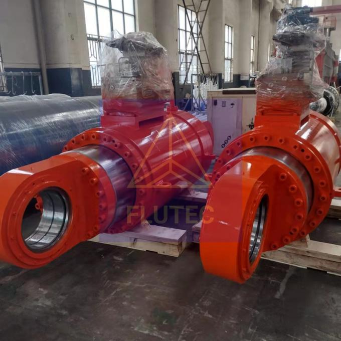 Test de pression à 100% cylindres hydrauliques à tête boulonnée pour l'industrie sidérurgique 0