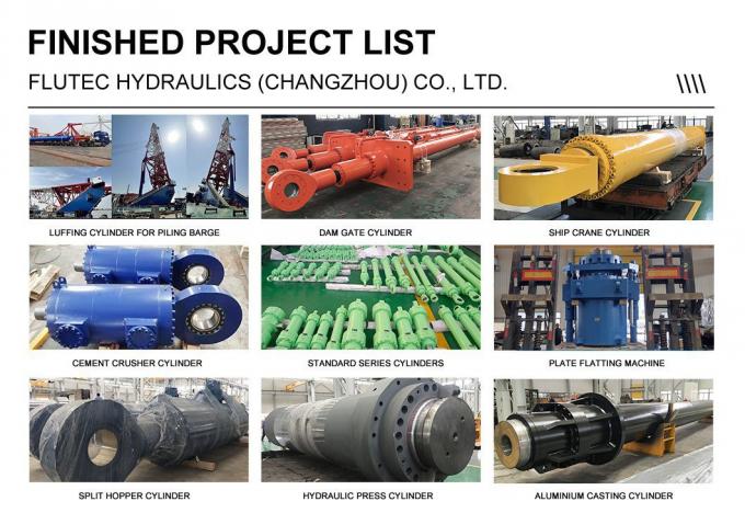 Cylindre hydraulique à pression extrêmement grand et à longue course pour barge à pile 6