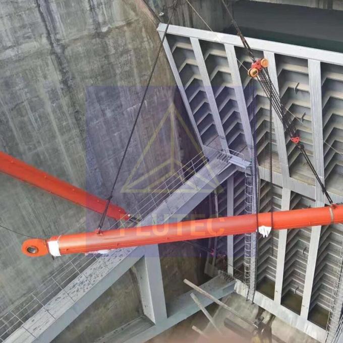 Test de pression à 100% de la centrale hydroélectrique Cylindre de la porte de barrage pour presse hydraulique 0