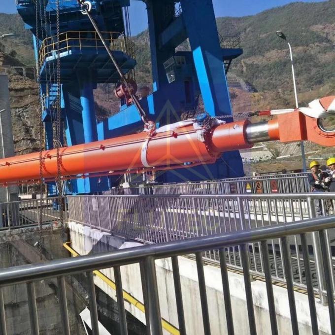 Test de pression à 100% de la centrale hydroélectrique Cylindre de la porte de barrage pour presse hydraulique 2