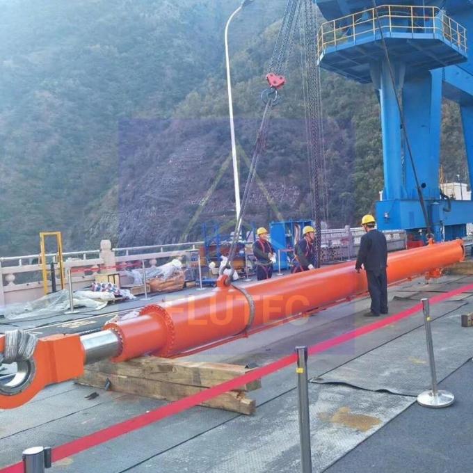 Test de pression à 100% de la centrale hydroélectrique Cylindre de la porte de barrage pour presse hydraulique 3