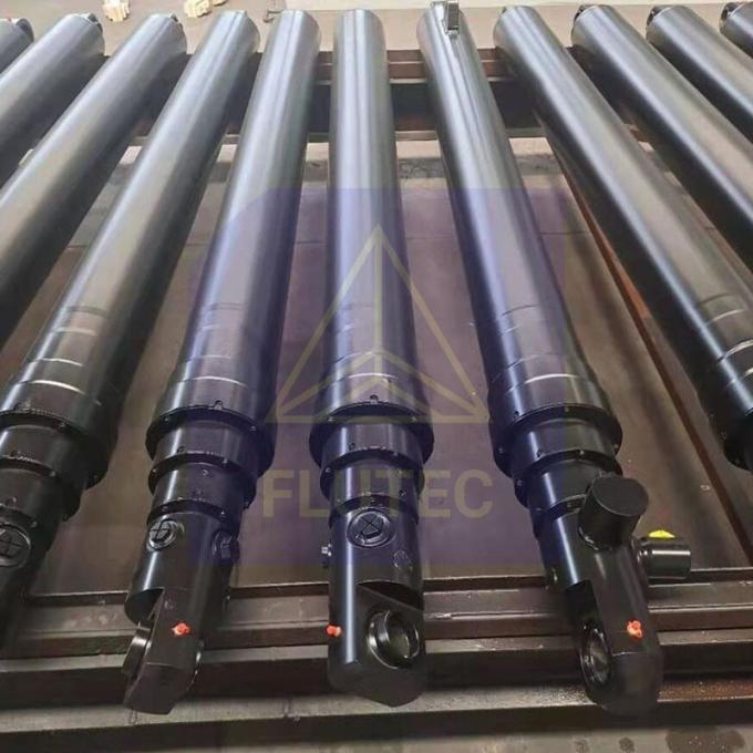 Flutec cylindre hydraulique télescopique à longue durée de vie pour camions à décharges 0