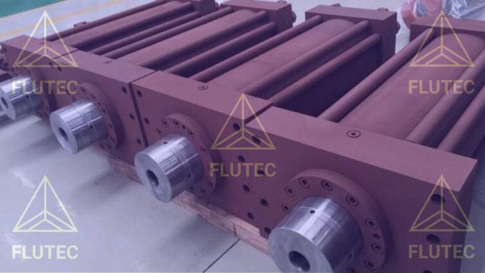 Cylindre hydraulique télescopique Flutec Cylindre à huile à double action pour génie mécanique 3