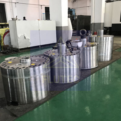 Test de pression à 100% cylindre hydraulique à piston creux pour l'industrie des ponts
