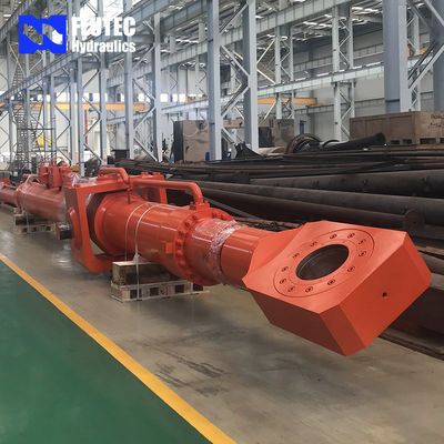 Cylindre hydraulique pour une digue avec conduit de pétrole et manifold